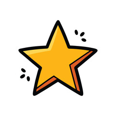 Stylish star colorful vector art illustration