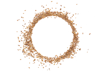 Anise seeds spice frame, isolated on white, (Pimpinella anisum) background and texture