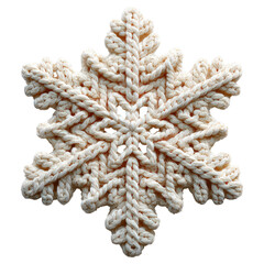 Obraz premium Intricate Handmade Snowflake Design on Transparent Background