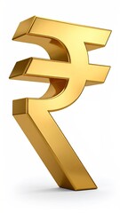 Gold Indian Rupee Symbol