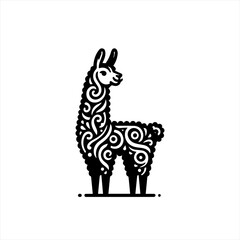 Fototapeta premium Ornate llama illustration