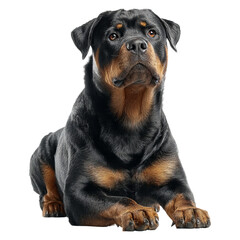Obraz premium Rottweiler Dog on a Transparent Background Ready for Creative Use