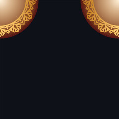 Mandala Maroon Gold Background