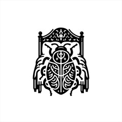 Obraz premium Ornate beetle on a bed