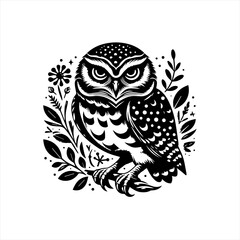 Wise owl illustration