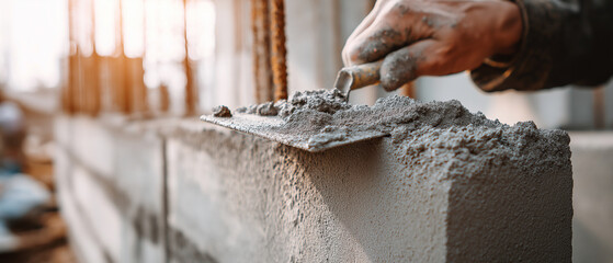 Stone cross on the wall