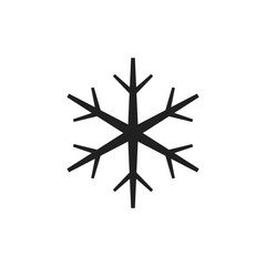 Simple snowflake design graphic, a clean element ideal for seasonal projects and holiday themed decorations or branding with minimalistic appeal.