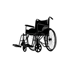 Fototapeta premium Black and White Image of a Wheelchair on Transparent Background