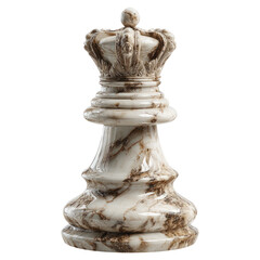 Obraz premium Elegant Marble King Chess Piece with Detailed Crown Design