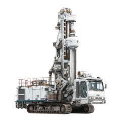 Obraz premium High-Detail Drilling Rig on Transparent Background for Creative Use