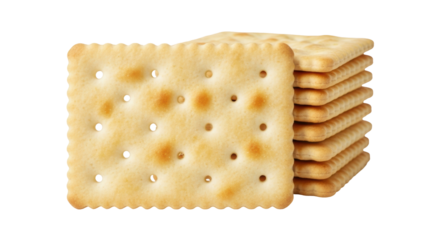 Isolated Saltine Crackers