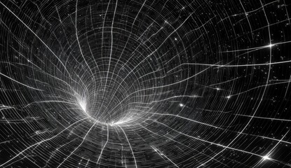 Obraz premium Abstract digital tunnel