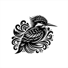 Obraz premium Kingfisher bird with flair