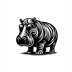 Obraz premium A hippopotamus illustration