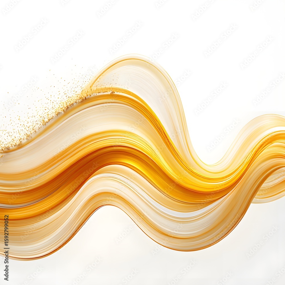 Poster abstract golden wave pattern - modern design element