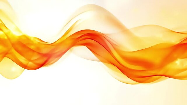 Abstract flowing waves of vibrant orange and yellow colors