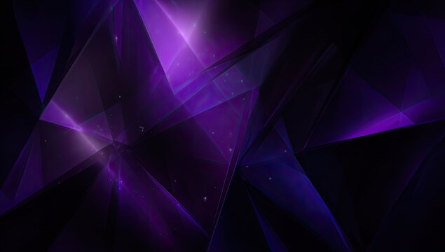 Abstract geometric background of dark purple and violet triangles