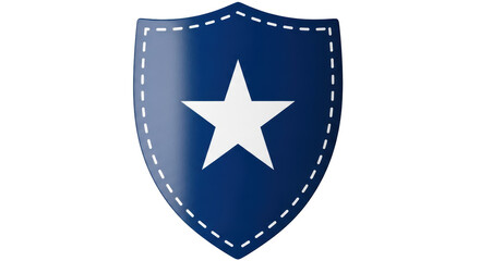 Isolated Shield with Star