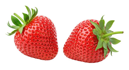 Isolated Fresh Strawberries