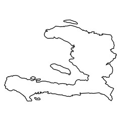 map of Haiti line