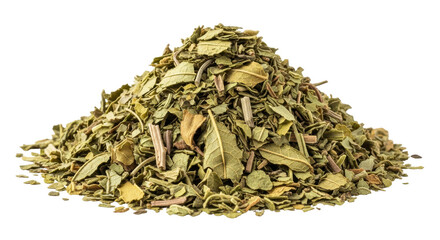 Isolated Pile of Dried Herbs
