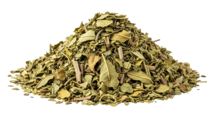 Isolated Pile of Dried Herbs