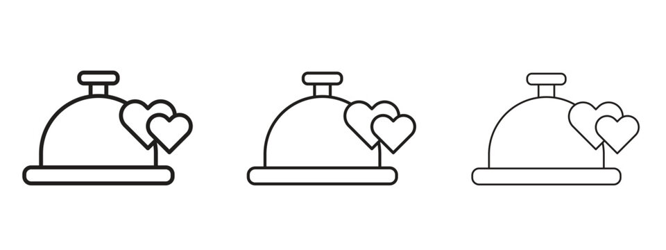 Wedding dinner icon. black strokes lines vector pack for graphic work