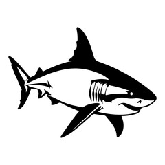 Powerful Shark Marine Predator Vector Illustration