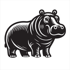 Fototapeta premium Hippo svg