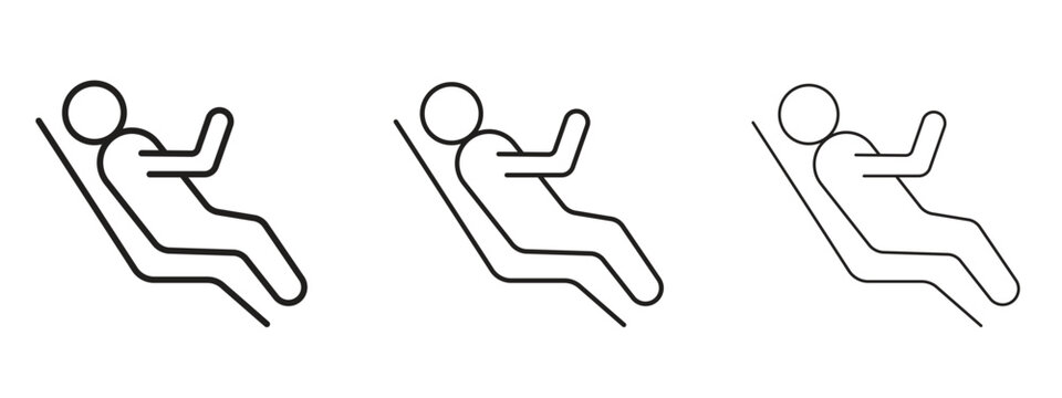 Resting icon. black strokes lines vector pack for graphic work