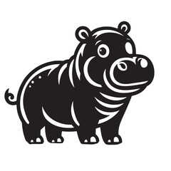 Fototapeta premium Hippo svg