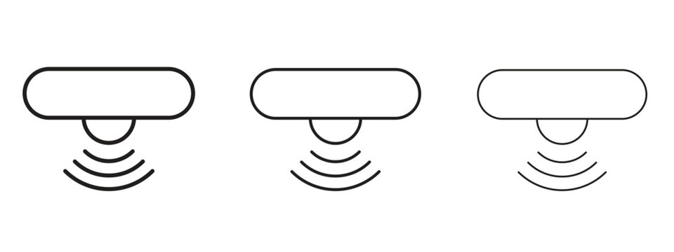 Motion sensor icon. black strokes lines vector pack for graphic work