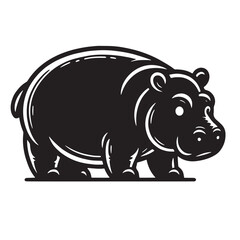 Obraz premium Hippo svg