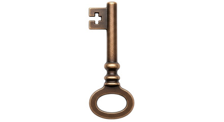 Isolated antique key