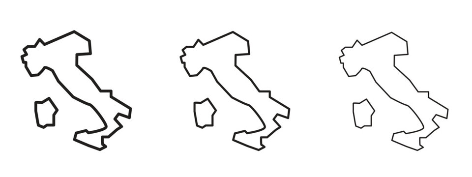 Italy flag icon. black strokes lines vector pack for graphic work
