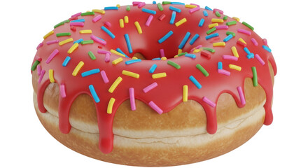 Isolated Sprinkled Donut