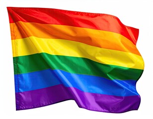 Rainbow flag billowing in the wind (1)