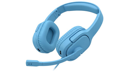 Isolated Blue Headphones
