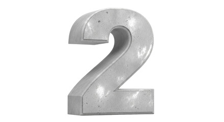 Isolated Number Two Stone