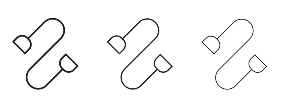 Exercise bands icon. black strokes lines vector pack for graphic work