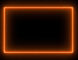 Orange neon rectangle frame