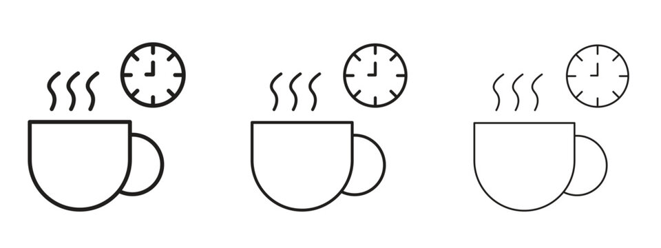 Break icon. black strokes lines vector pack for graphic work