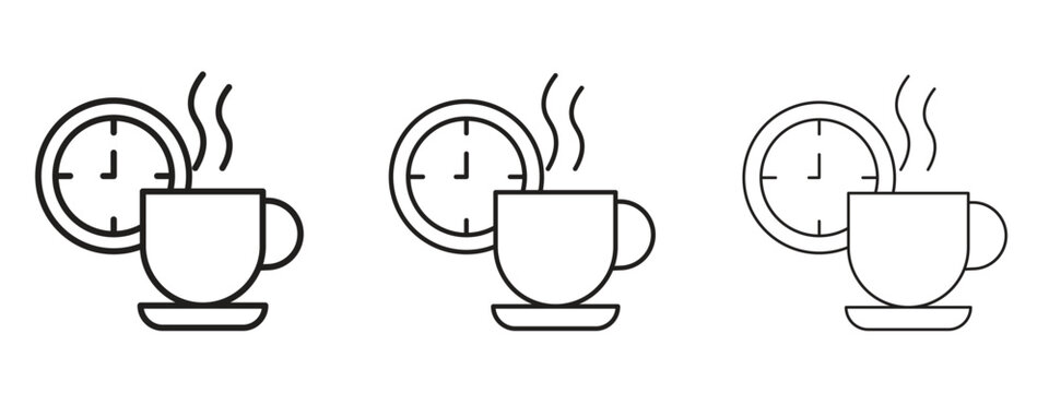 Break icon. black strokes lines vector pack for graphic work