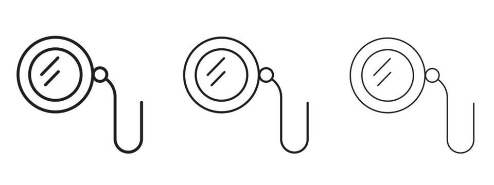 Ar monocle icon. black strokes lines vector pack for graphic work