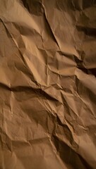 Crumpled Brown Paper Texture Background