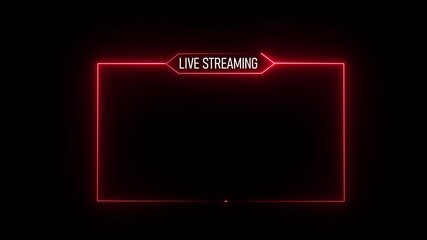 Live Streaming Motion Video blue and green Rectangle Shape On Background For Promotion Sign Information Announcement Business Marketing Social Media.