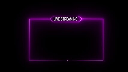 Live Streaming Motion Video blue and green Rectangle Shape On Background For Promotion Sign Information Announcement Business Marketing Social Media.