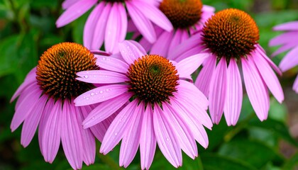 Close-up of pink coneflowers