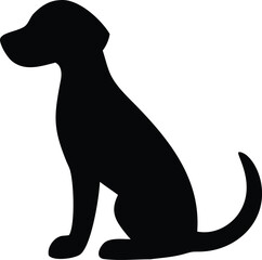 Animal Silhouette Vector, Minimal Pet Icon in Black