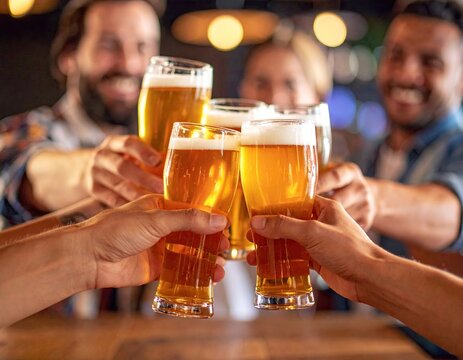 Friends toasting with beer (2)